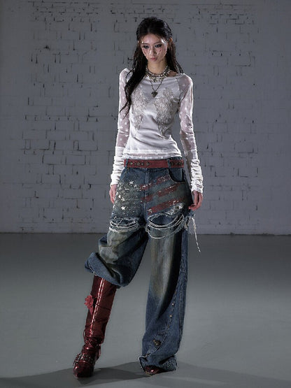 Baroque Wings Embroidered Slim Shirt【s0000015939】