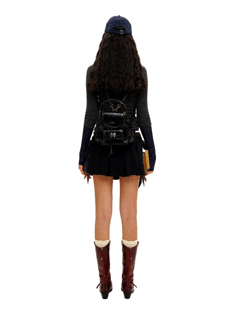 Lightweight U-neck Contrast Sweater【s0000016096】