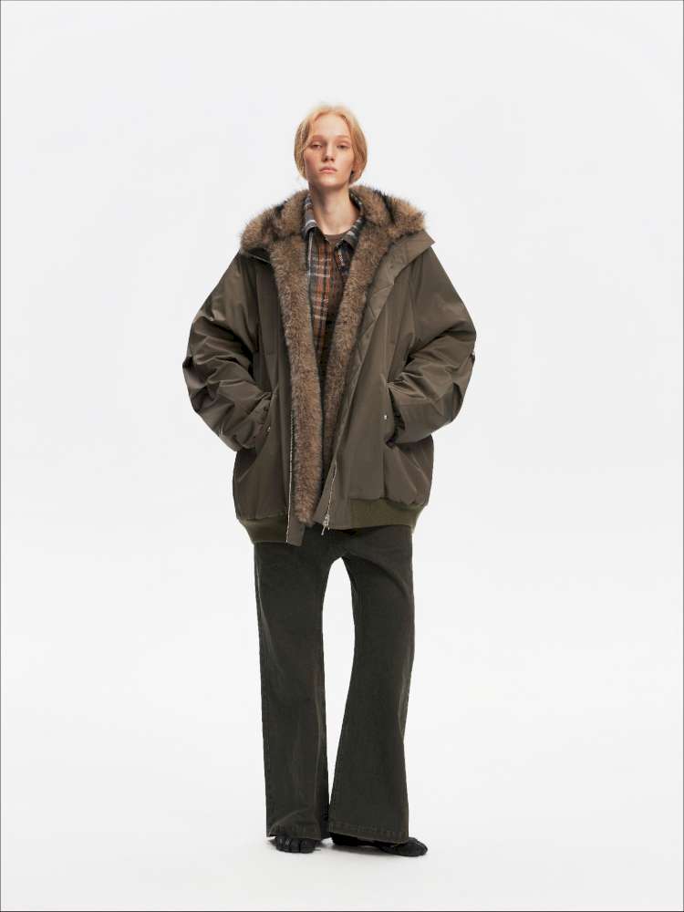 Plush Collar Warm Padded Jacket【s0000014872】