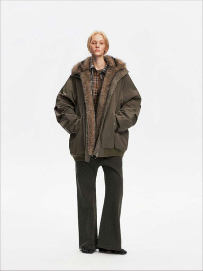 Plush Collar Warm Padded Jacket【s0000014872】