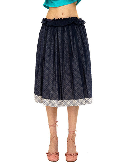 Thin Plaid Bow Spliced Skirt【s0000016087】