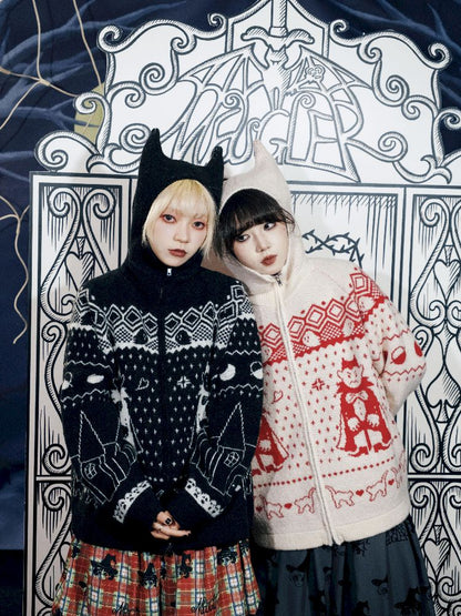 Cat Ears Devil's Tail Cardigan【s0000011559】