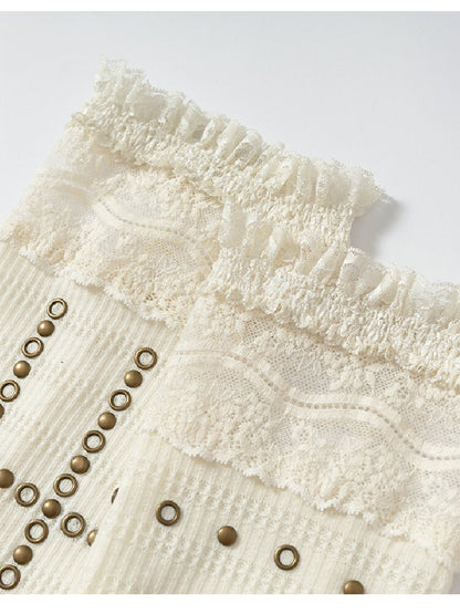 Lace Rhinestone Knit Leg Covers【s0000019164】