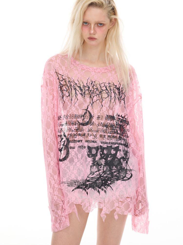 Oversized Gender-Neutral Layered T-Shirt【s0000012989】