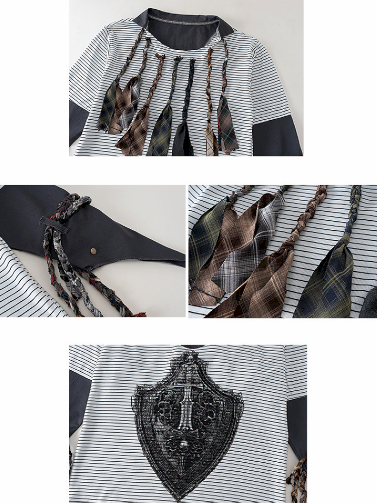 Multi-Tie Striped Long Sleeves【s0000015142】