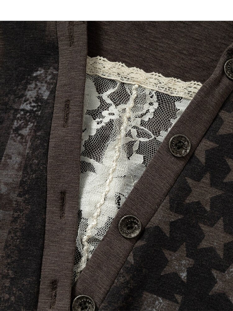 Lace Patchwork Hooded T-shirt【s0000015544】