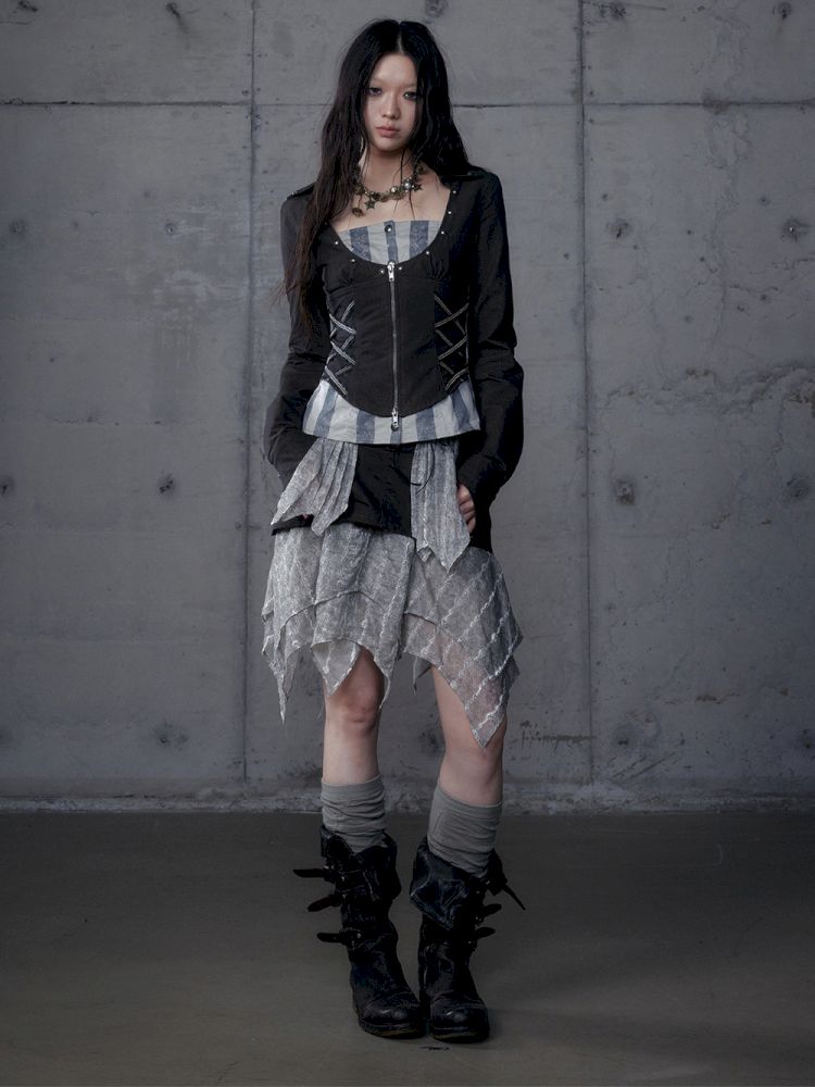 Short low collar long sleeve shirt【s0000013478】