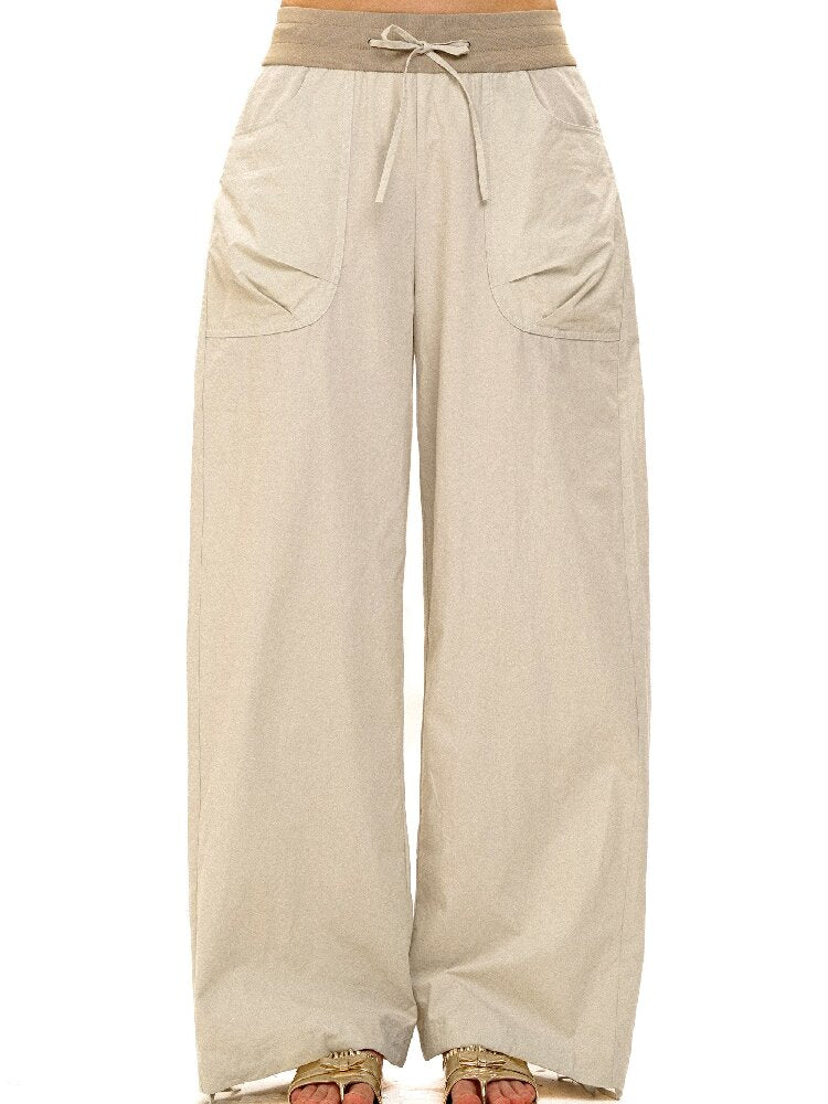 Threaded Waist Drawstring Pants【s0000017438】
