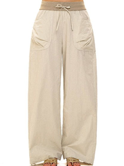 Threaded Waist Drawstring Pants【s0000017438】