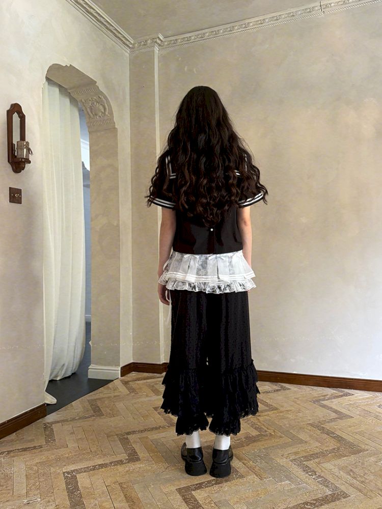 Cute bubble multi-layered lace bows pants【s0000012765】