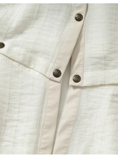 Leather Detachable Long-Sleeved Shirt【s0000014119】