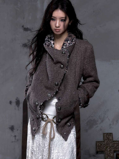 Chanel-Style Reversible Fleece Coat【s0000014462】