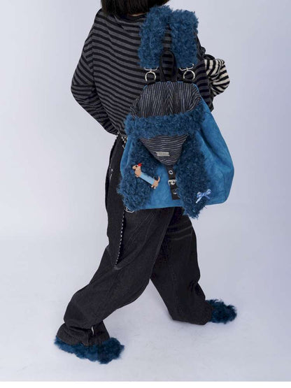 Rabbit Ears Cute Fur Crossbody School Bag【s0000014619】