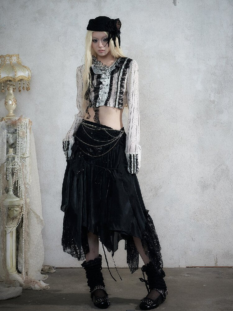 Dreamy Heiress Lace Chiffon Dress【s0000017984】