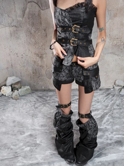 Layered Coolness Loose Leather Leggings【s0000014132】