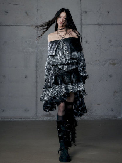 Back leather long sleeve sweater jacket【s0000013477】