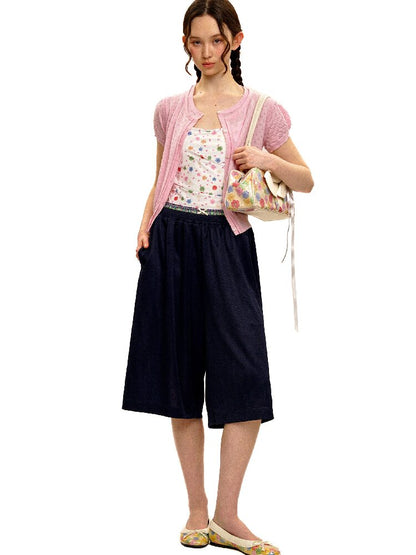 Breathable Lace Knit Top Skirt Set【s0000017442】