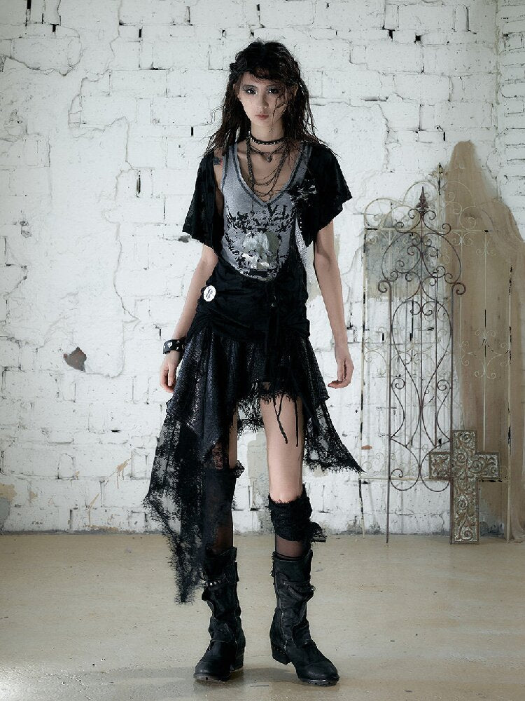 Vintage Punk Y2k Two-Piece T-Shirt【s0000017241】