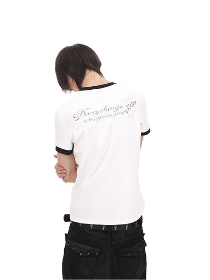 Contrast Patchwork Crew T-Shirt【s0000018214】
