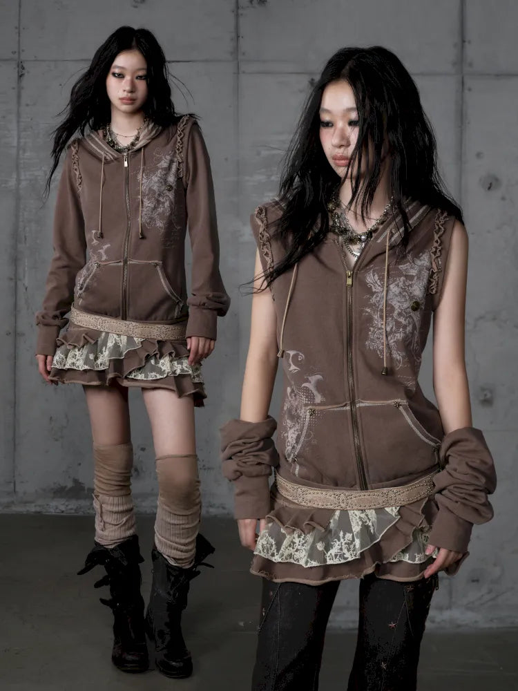 Detachable Hooded Sweatshirt Dress【s0000013943】