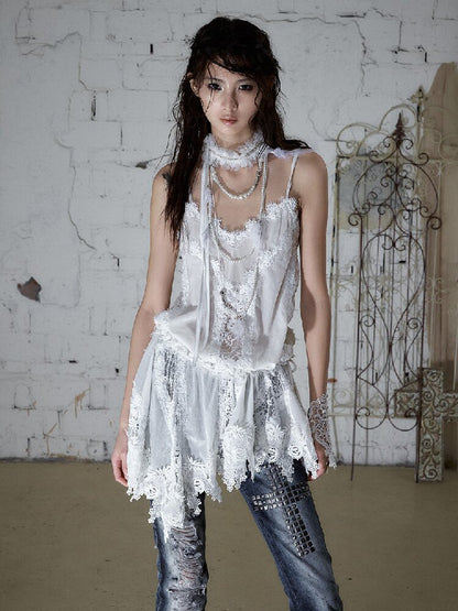 Romantic Velvet Drawstring Slip Dress【s0000016982】