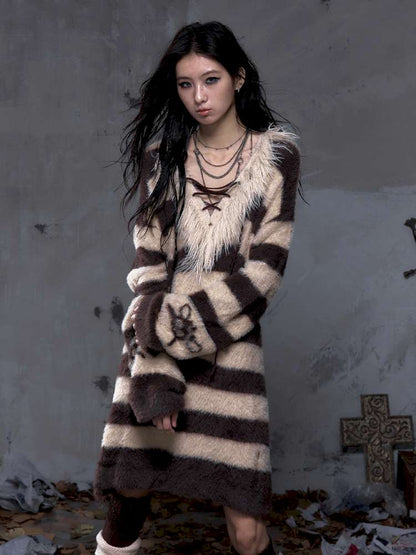 Long-Sleeve Striped Sweater【s0000014474】