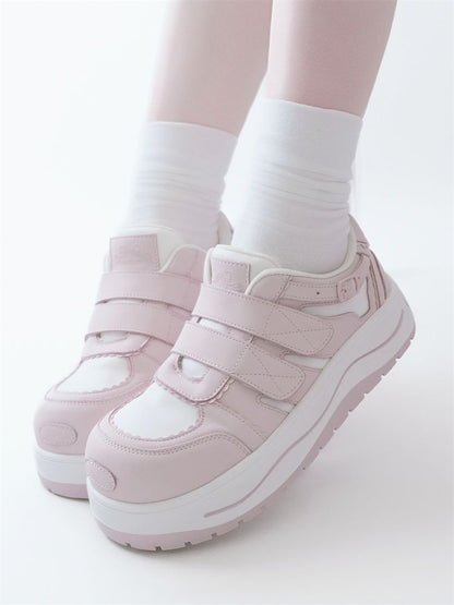 Lace-up thick-soled sneakers【s0000012963】