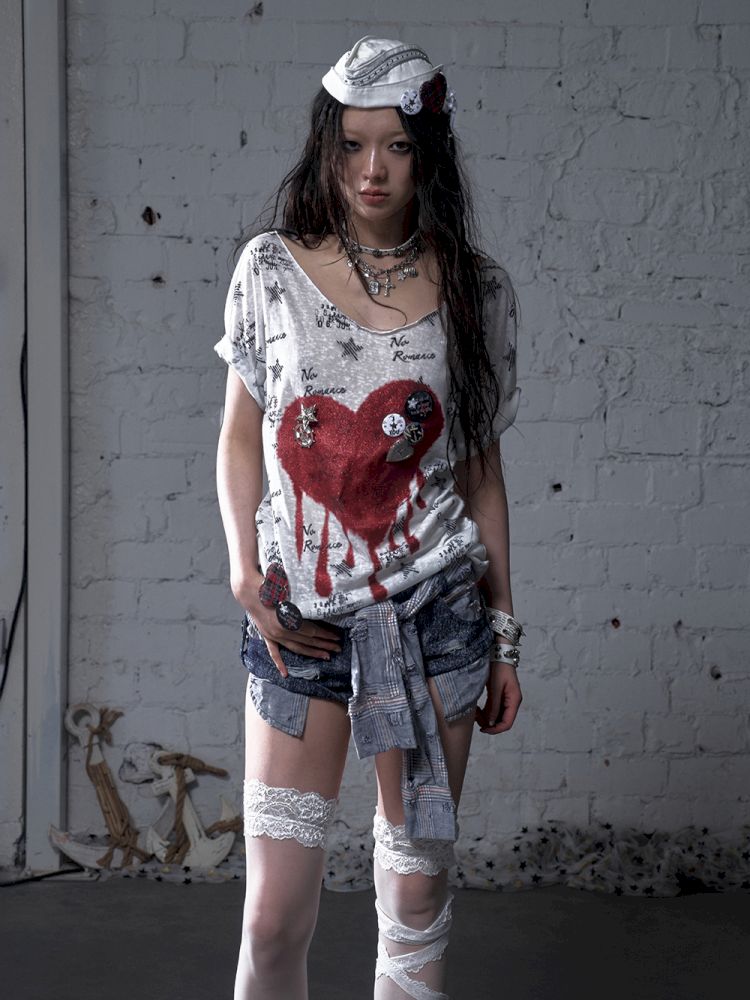 Large neckline loose-fitting T-shirt【s0000012799】