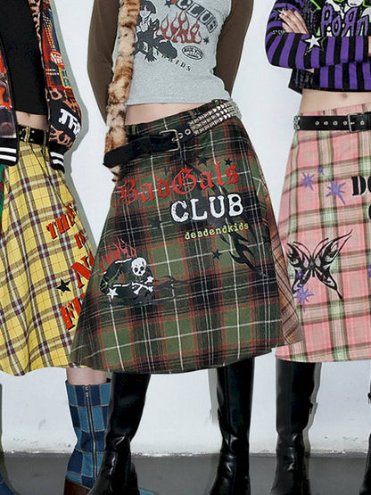 Vintage layered butt curtain skirt【s0000014378】