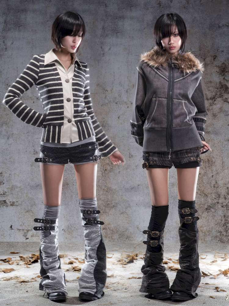 Faux Two-Piece Leggings Low-Rise Shorts【s0000014485】