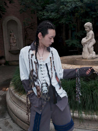 Multi-Tie Striped Long Sleeves【s0000015142】