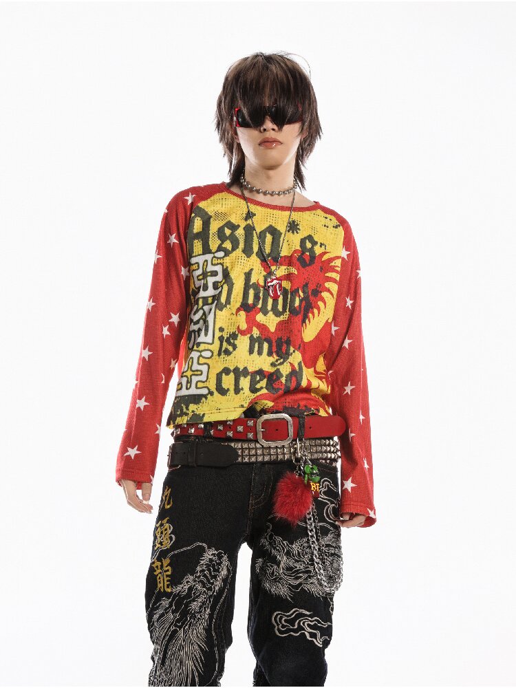American Flag Skull Long Sleeve【s0000019127】