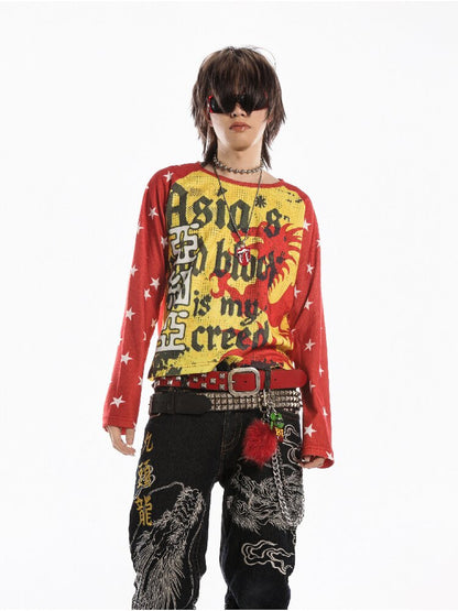 American Flag Skull Long Sleeve【s0000019127】