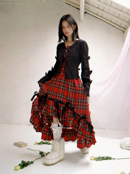 Patchwork Print Fitted Long-Sleeve Shirt【s0000014523】