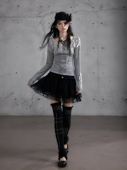 Lace Embroidered Knit Sweater【s0000019159】