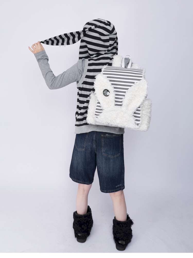 Rabbit Ears Fur Computer School Bag【s0000014615】