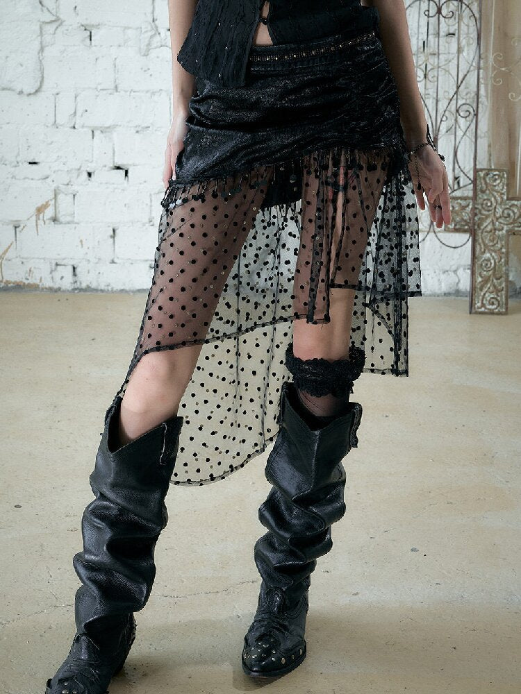 French Palace Satin Mermaid Skirt【s0000017238】