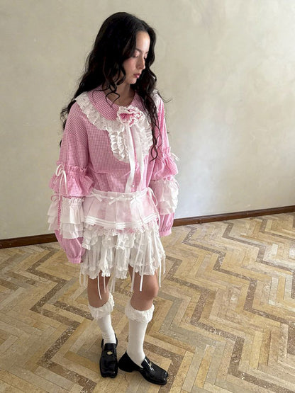 Double-layer bow-tie short skirt【s0000012764】