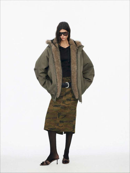 Plush Collar Warm Padded Jacket【s0000014872】