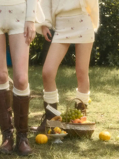 Floral Print “Mix & Match” Sweet Floral Knit Top【s0000014324】