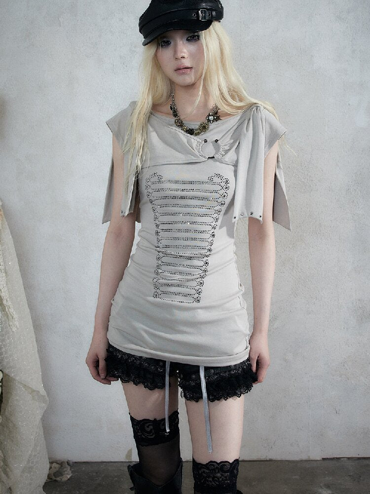 Vintage Court Knightly T-Shirt Dress【s0000017863】