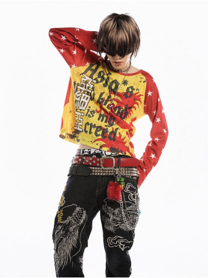 American Flag Skull Long Sleeve【s0000019127】