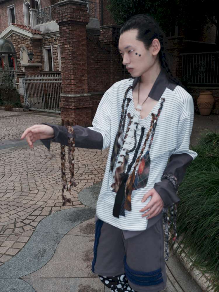 Multi-Tie Striped Long Sleeves【s0000015142】