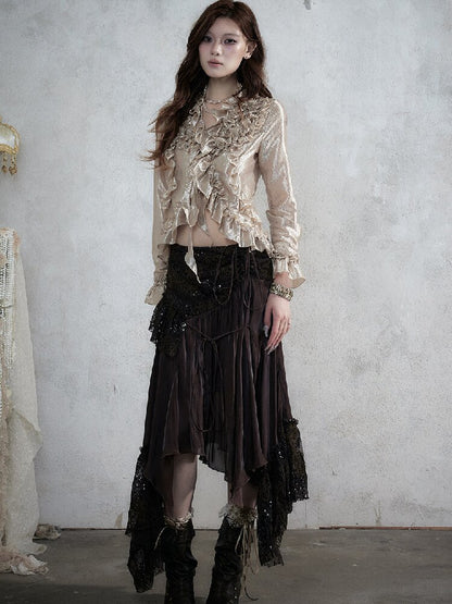 Dreamy Heiress Lace Chiffon Dress【s0000017984】