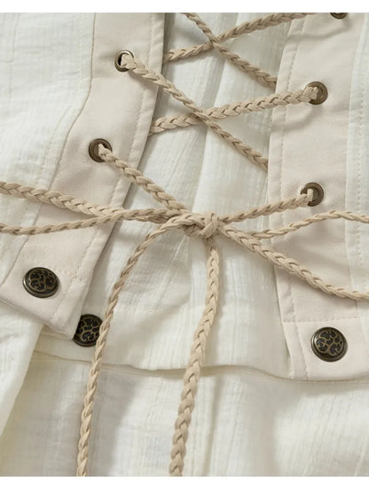 Leather Detachable Long-Sleeved Shirt【s0000014119】