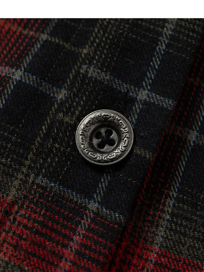 Check Knit Fake Two Piece Shirt【s0000015547】