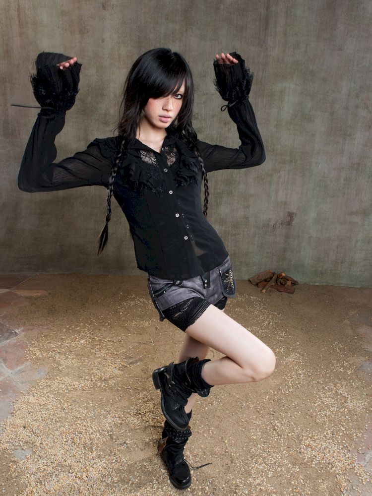 Chiffon Thin Sheer Top【s0000012653】