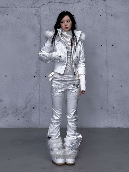 Street Punk Fur Hooded Padded Jacket【s0000014922】