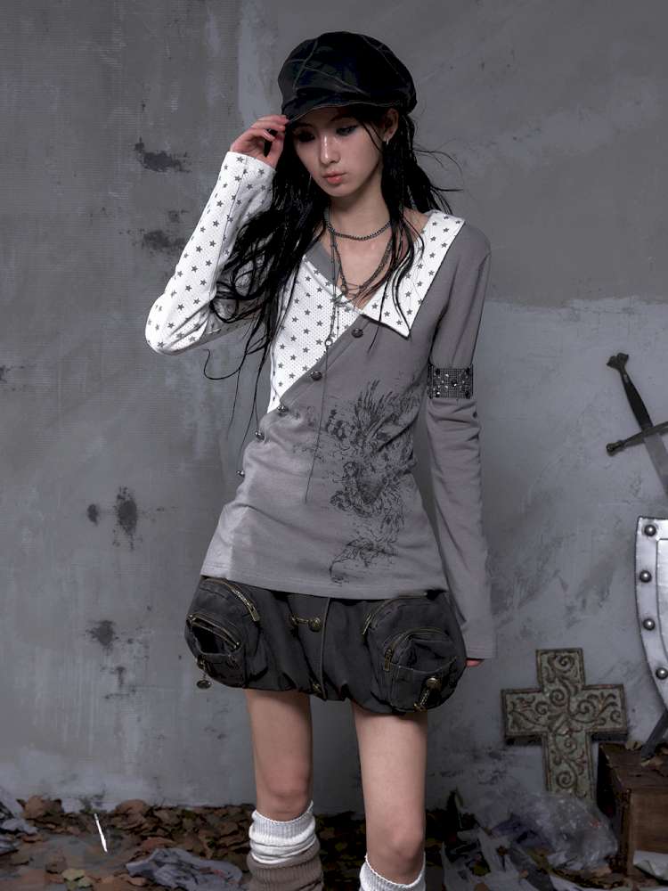 Five-Pointed Star Knit Base Top【s0000014655】