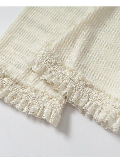 Lace Rhinestone Knit Leg Covers【s0000019164】